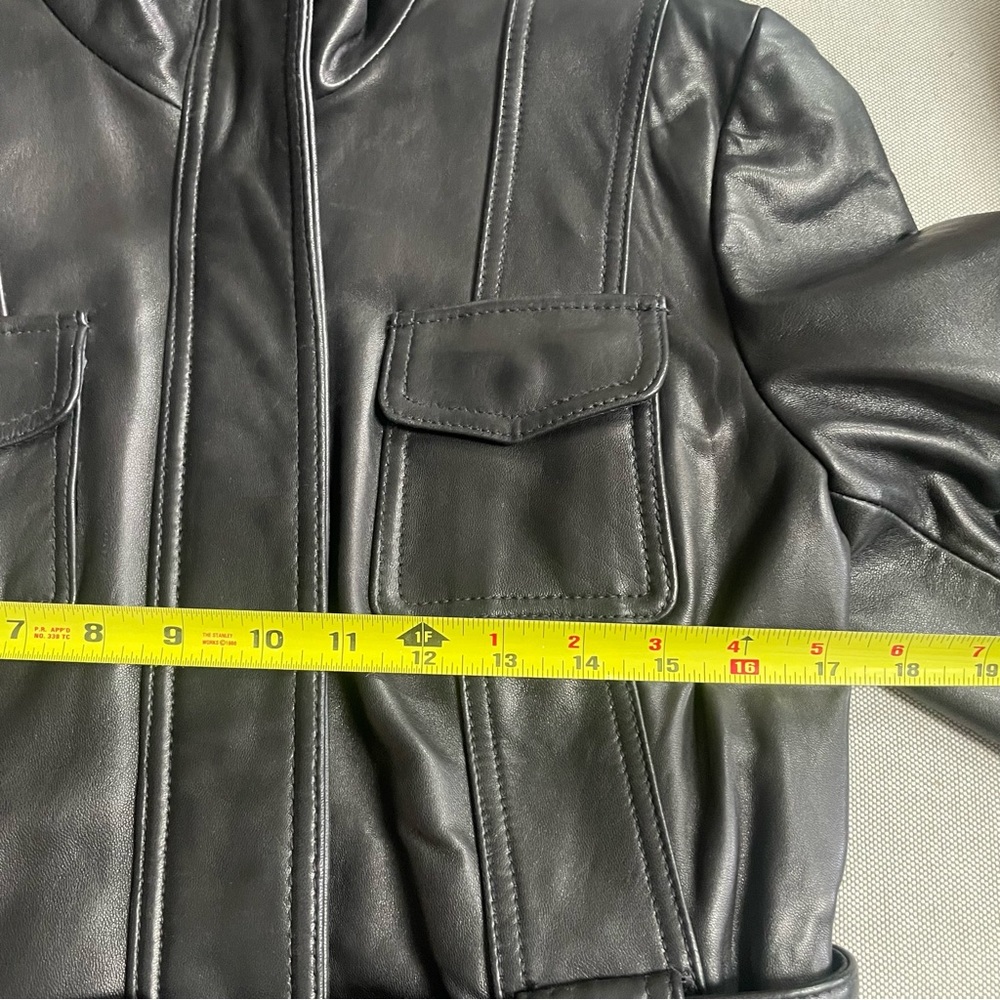 Genuine Leather Jacket With Belt - image 7